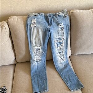 KanCan Light Blue Distressed Boyfriend Jeans